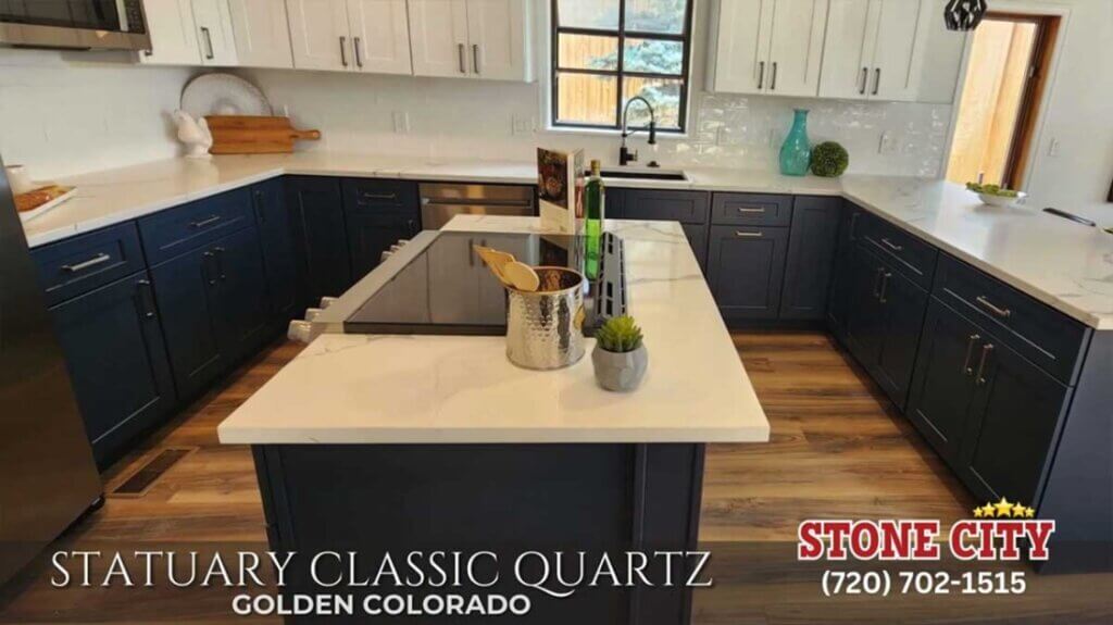 Golden-Colorado-Statuary-Classique-Q-New-Cabinets-island